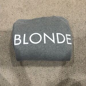 Gray 'BLONDE' Graphic Sweatshirt